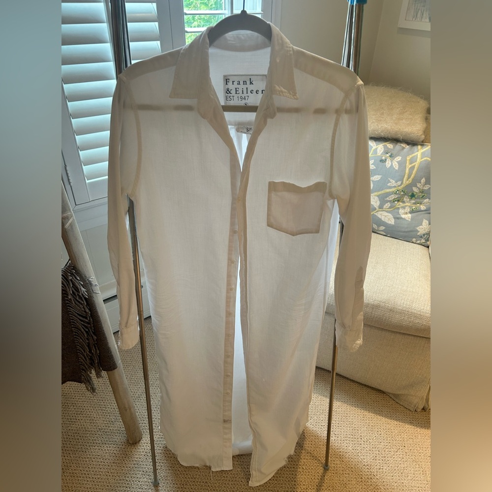 Frank & Eileen white denim ‘Rory’ maxi dress